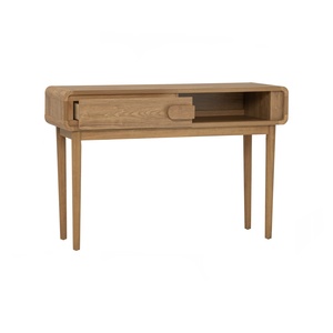 Table console LOME en chêne naturel sophistiqué, table d'entrée étroite pour la décoration moderne de la maison et l'accueil au bureau - Product Image 3
