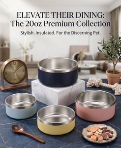 Tazón Aislado para Perros de 18oz, 32oz, 42oz, Doble Pared, Acero Inoxidable 304, Comedero para Mascotas, Antideslizante, Gran Capacidad, para Perros y Gatos - Product Image 2