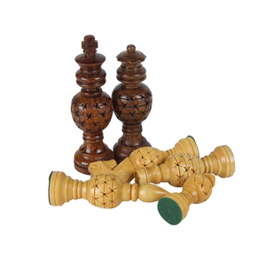 Jeu d'échecs en bois, pièces d'échecs traditionnelles de style Staunton en bois pour jeu d'échecs classique pour la maison, le bureau et la salle de jeux - Product Image 5