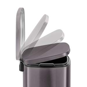 Cubo de Basura Rectangular de 13.2 Galones con Pedal para Cocina, Práctico Contenedor de Residuos - Product Image 6