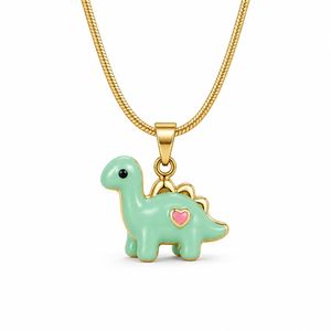 Collar Kawaii con Colgante de Animal 3D, Cadena de Acero Inoxidable Chapada en Oro, Joyería para Mujer - Product Image 4