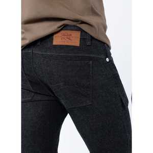 Men's Casual Vintage Slim-Fit Micro-Cut Jeans Low-Rise Wash with Stylish Stitching Fashionable Smoke-Ash Pocket Adult Shapers - Product Image 1