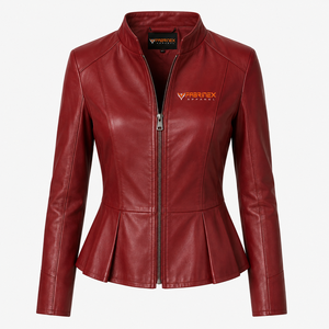 Women's Basic Cotton Leather <b>Jacket</b> for Autumn & <b>Winter</b> Breathable with Zipper & Turn-Down Collar <b>Cheap</b> Price OEM ODM Available - Product Image 2