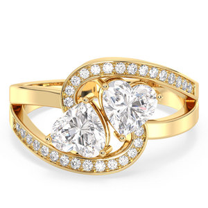 REYES Statement Heart Shape Moissanite <b>Solitaire</b> <b>Ring</b> in 925 Sterling <b>Silver</b> Yellow Gold Engagement Gift Fine Jewelry For Women - Product Image 1