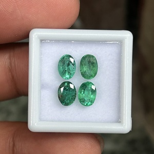 Esmeralda Zambiana Natural, Lote de 4 Piezas, 3.78 Quilates, Verde Intenso, Ovaladas, Facetadas, Piedras Preciosas Sueltas para Joyería Fina - Product Image 4