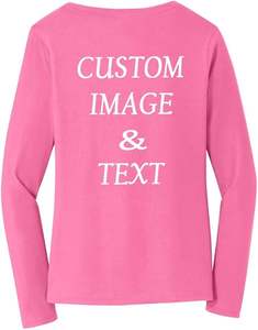 Camiseta Personalizada Ecológica, Transpirable, de Manga Larga, Cuello Redondo, Unisex, Estilo Urbano, Acabado Lavado Ácido, 100% - Product Image 4