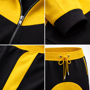 Conjunto Deportivo para Hombre, Sudadera con Capucha Negra y Amarilla, Pantalones Jogger, Ropa Deportiva, Traje de Entrenamiento, Diseño Personalizado OEM - Product Image 6