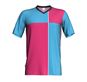 เสื้อฟุตบอลคอวีสีเหลืองน้ำเงินสำหรับผู้ชาย แขนสั้น ระบายเหงื่อได้ดี ทรงพอดีตัว เหมาะสำหรับทุกฤดูกาล ชุดทีม - Product Image 4