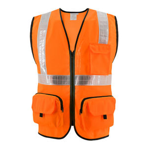 Gilet de sécurité haute visibilité en toile robuste, personnalisé, de qualité supérieure, pour la vente en gros, grande taille, réfléchissant, haute visibilité - Product Image 4