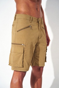 Fashionable <b>Cargo</b> Shorts Women High Waisted with Drawstring Closure and Side Pockets in Light Denim Wash - Product Image 6
