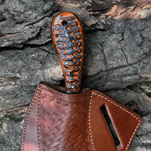 Handmade Cowboy Bull Cutter <b>Knife</b> | Full Tang Damascus Steel Cleaver Outdoor Utility <b>Knife</b> Leather <b>Sheath</b> Ultra Razor Sharp OEM - Product Image 4