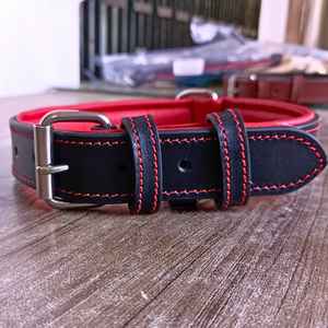 Correa de cuero genuino para perros, manos libres, táctica, para correr, entrenar, pasear perros grandes, hebilla metálica resistente. - Product Image 3