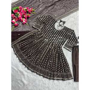 Conjunto de Top, Pantalón y Dupatta de Fiesta para Mujer, Diseño Elegante - Product Image 2