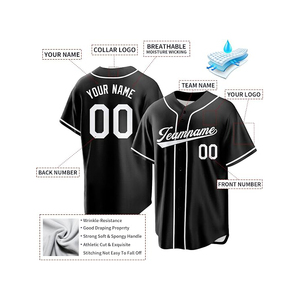 Camiseta de Béisbol para Hombre, Estilo Oversize, Personalizada con el Logotipo del Equipo, con Botones, Ropa Urbana, Transpirable y Ligera - Product Image 6