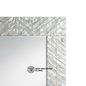 Espejo de Pared Decorativo con Incrustaciones de Madreperla – Espejo de Mosaico de Conchas Hecho a Mano para Venta al Por Mayor - Product Image 3