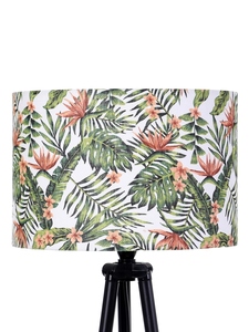 Printed Series Tripod Floor Lamp Wholesale with 3 Shelves Manufacturer Custom Tropical <b>Leaves</b> Print Shade Standing <b>Light</b> OEM ODM - Product Image 3