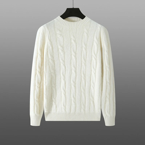 Round Neck Men Sweaters And Pullovers Knitted Breathable Men Sweaters Solid Color Pullover Men's Sweaters - Product Image 3