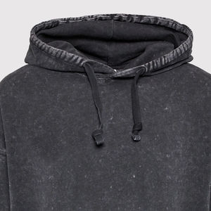 Unisex Acid Wash Heavyweight Hoodie <b>Vintage</b> Distressed Streetwear Pullover Custom <b>Oversized</b> <b>Sweatshirt</b> Wholesale - Product Image 2