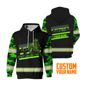 Sudaderas Reflectantes de Alta Visibilidad, Ropa de Trabajo de Seguridad Patriótica, Chaqueta con Capucha de Alta Visibilidad, Sudaderas de Trabajo Reflectantes de Alta Visibilidad - Product Image 2