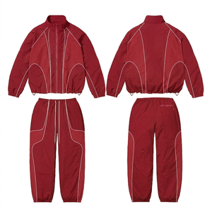 Ensemble de survêtement coupe-vent pour homme, veste à capuche zippée intégrale et pantalon, léger, résistant au vent, vêtements de sport d'extérieur - Product Image 6