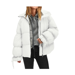 Nueva Chaqueta Acolchada Informal para Mujer, Diseño Sólido, Talla Grande, con Logotipo Personalizado, Estilo Urbano, Deportivo y de Entretenimiento - Product Image 5