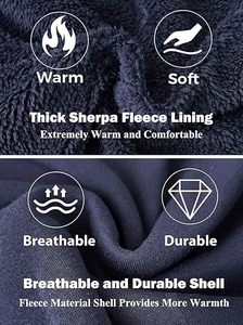 <b>Men's</b> <b>Navy</b> Blue Hooded Zip-Up <b>Fleece</b> Sweatshirt Regular Fit Solid Color Casual Winter Wear 100% Cotton Knitted Breathable - Product Image 5