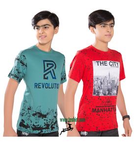 T-shirt pour garçons à manches courtes imprimé personnalisé de haute qualité en coton biologique respirant et écologique à imprimé animal pour l'été - Product Image 6