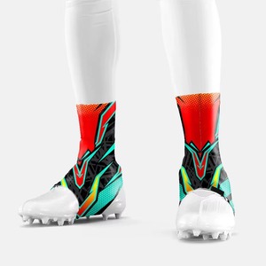 Protège-chaussures de football américain personnalisables par sublimation, grandes tailles, vierges, couleur unie, impression numérique, pour hommes - Product Image 1
