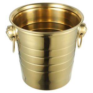 Seau à glace en métal raffiné, finition dorée polie, refroidisseur de boissons haut de gamme pour événements hôteliers, salles à manger, célébrations et autres occasions - Product Image 6