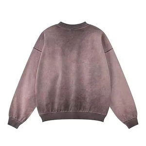 Sweat-shirt décontracté streetwear pour homme, personnalisé, hiver, délavé à l'acide, brodé, numérique, épais, vintage, effet usé, 100% coton - Product Image 2