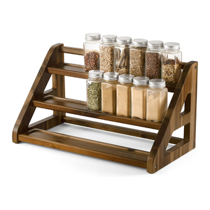 Top Quality Acacia Wooden Spice <b>Rack</b> 3 Tiered Wooden Tray Organizer <b>for</b> Cabinet Kitchen Pantry - Product Image 1
