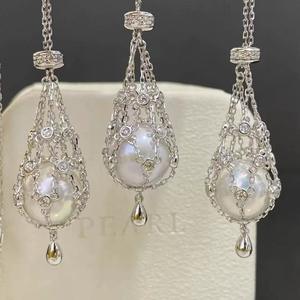 Collier de perles d'eau douce Edison, style féminin polyvalent, avec pendentif en perle de route, bijoux en gros - Product Image 1