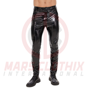 Pantalones de cuero para hombre, diseño único, estilo casual, con logo personalizado, pantalones de cuero para chicos, los más vendidos. - Product Image 6