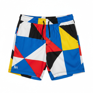 Shorts d'été unisexes multicolores en mélange polyester-spandex, shorts de sport, shorts de course, shorts d'entraînement, prix de gros avantageux - Product Image 1