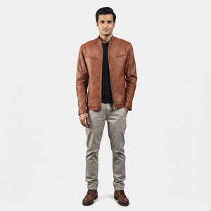 Veste de moto Perfecto de qualité supérieure, nouvelle arrivée, best-seller, prix imbattable, veste en cuir véritable pour homme, streetwear, garniture en fourrure - Product Image 6