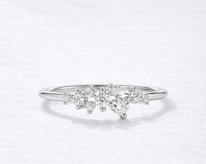 Bague de fiançailles unisexe tendance en diamant de laboratoire, alliance en platine, diamant rond brillant, certifiée IGI - Product Image 2