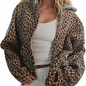 Sudadera con Capucha Oversize con Estampado de Leopardo para Mujer - Tops de Camuflaje con Bordado Y2K, 100% Algodón Felpa con Bolsillo - Product Image 4