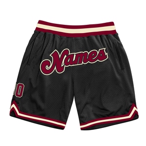 Wholesale Direct OMMIZ INDUSTRY Best Selling Custom White-Red Authentic Throwback Basketball Shorts - Product Image 5
