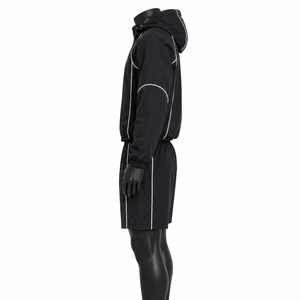 Ensemble coupe-vent et short réfléchissant noir pour homme, léger, pour course en extérieur, vêtements de sport, fabricant OEM - Product Image 5