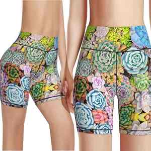 Pantalones Cortos Deportivos para Mujer, Sublimados, con Tecnología de Reducción de Fricción de Textura de Punto Superfino, Soporte para Entrenamiento de Resistencia - Product Image 4