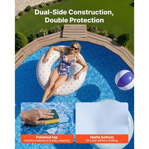 Telo di copertura premium per piscina rotonda da 15 piedi con sistema di sovrapposizione, per pareti alte 54 pollici, facile da installare, con patch anti-perdita, in vinile di alta qualità - Product Image 5