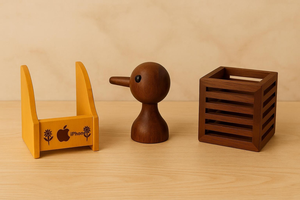 ที่วางปากกาไม้ทำมือ ที่จัดระเบียบโต๊ะทำงานไม้เนื้อแข็ง ที่วางดินสอ ดีไซน์ทันสมัย งานฝีมือธรรมชาติ - Product Image 4