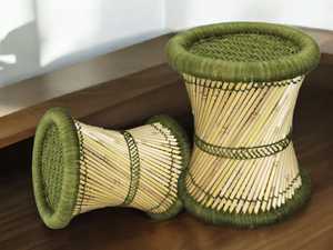 <b>Antique</b> Eco-Friendly Bamboo Ottoman <b>Stool</b> New Style Console for Home Decor Bedroom Outdoor Living Room Apartment - Product Image 3