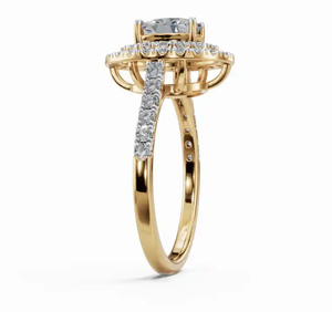 Anillo de diamantes cultivados en laboratorio con forma ovalada Falling For You Forever, con una impresionante piedra central engastada en una elegante banda de oro atemporal. - Product Image 6