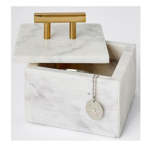 Marble Jewelry boxes Tableware Decorative Earrings Holder Jewelry Box Stone Holder for Hotel Living Room Vanity Decor - Product Image 3