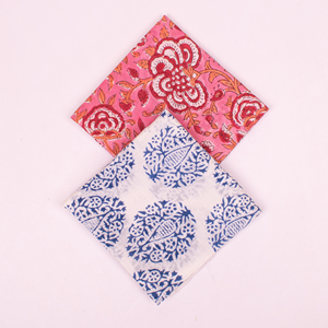 Hand Block Print Cotton Bandana <b>Scarf</b> Floral Pattern Ethnic Fashion Style <b>Square</b> Unisex Neck <b>Scarf</b> Multifunctional Skin Friendly - Product Image 3