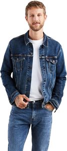 Veste en jean d'hiver pour homme, décontractée, boutonnée, couleur unie, coupe classique, coupe-vent, délavée à l'acide, 100 % coton, séchage rapide - Product Image 4