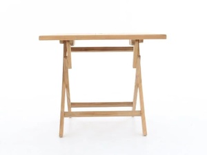 Durable <b>Folding</b> <b>Dining</b> <b>Table</b> Made Solid Teak Wood Eco-Friendly Space-Saving Outdoor Design for Patio Garden Cafe Restaurant Use - Product Image 3