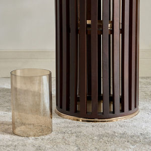 Venta al por Mayor de Portavelas de Metal y Madera de Acero Inoxidable, Faroles Redondos Hechos a Mano - Product Image 4