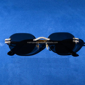 Standard Quality Hip Hop Luxury Designer Diamond <b>Sunglasses</b> for <b>Men</b> Available at Wholesale Price for Export From India - Product Image 1